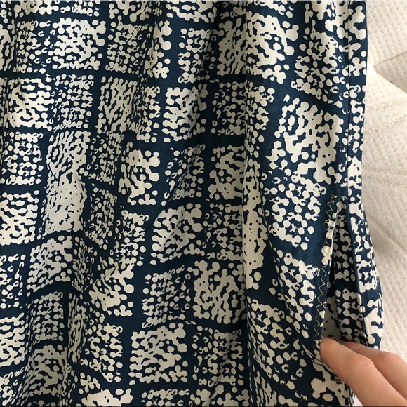 Billabong Dress, Blue+Tan+Gold Stitching, Med. - Picture 3 of 5